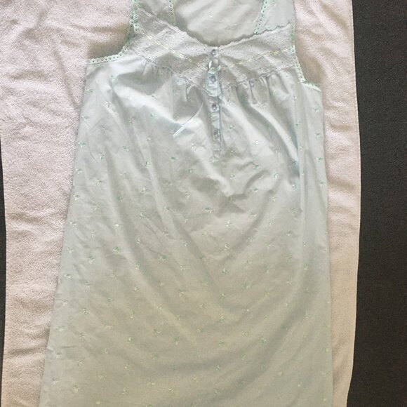 Marks and Spencer Light Blue Embroidered Nightgown Size Medium - Picture 2 of 5
